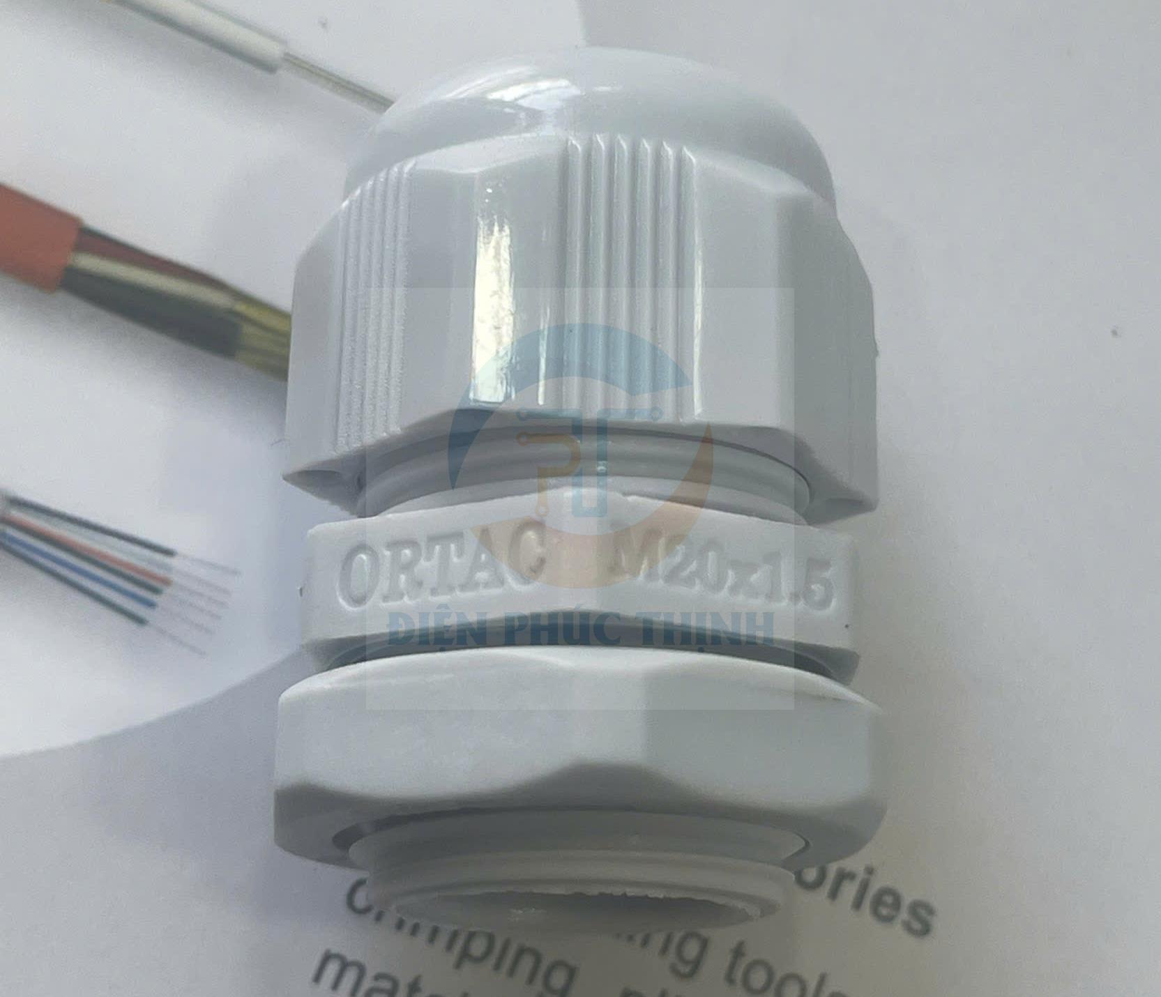 OMRL04-R / Ốc Siết Cáp Ortac Nhựa Màu Xám Trắng M20x1.5 (Loại M20s / M20K) Halogen Free Đạt Chuẩn VDE / EU