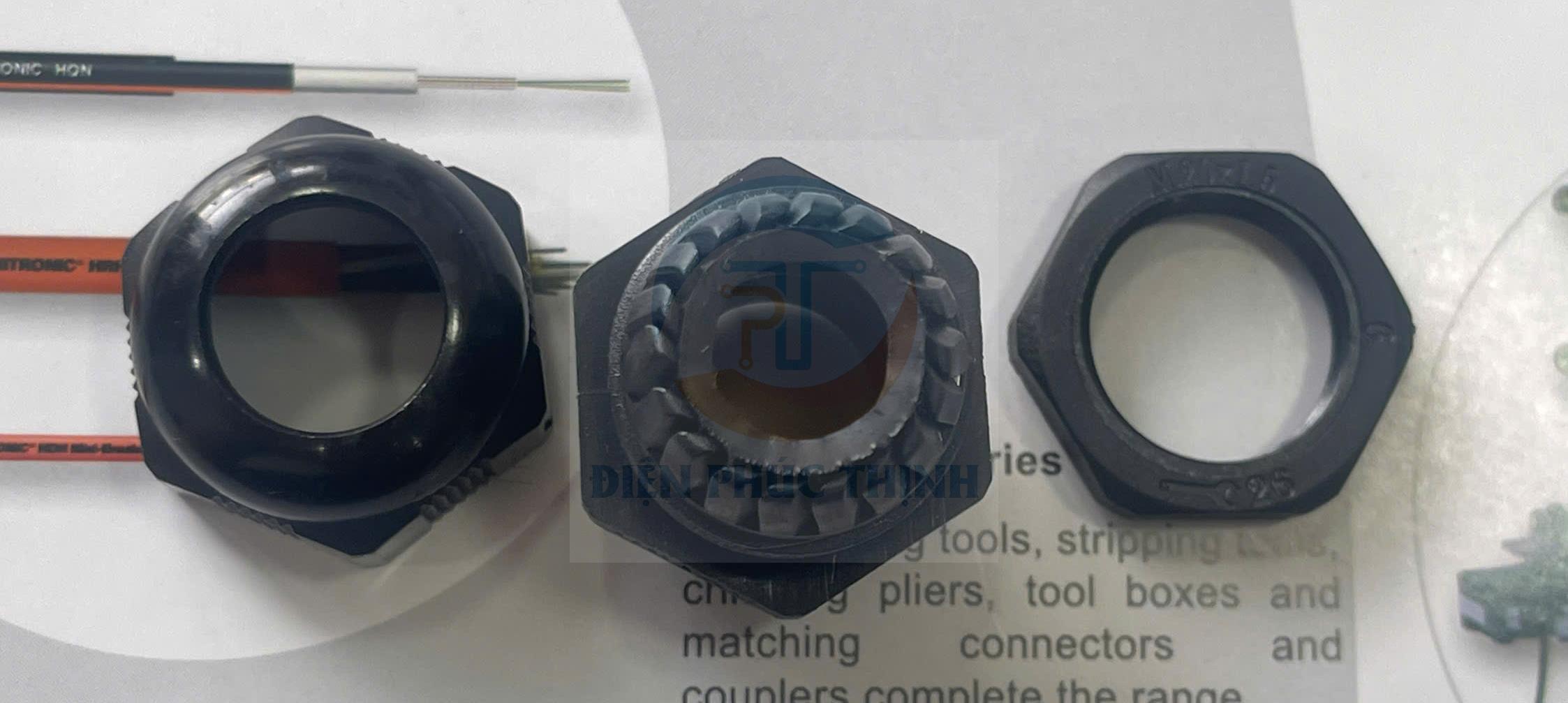 OMRB05-R / Ốc Siết Cáp Ortac Nhựa Màu Đen M20x1.5 Halogen Free Đạt Chuẩn VDE / EU