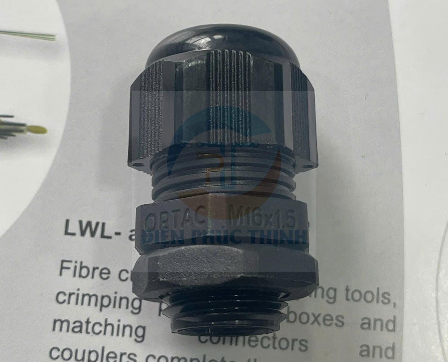 OMRB03-R / Ốc Siết Cáp Ortac Nhựa Màu Đen M16x1.5 Halogen Free Đạt Chuẩn VDE / EU