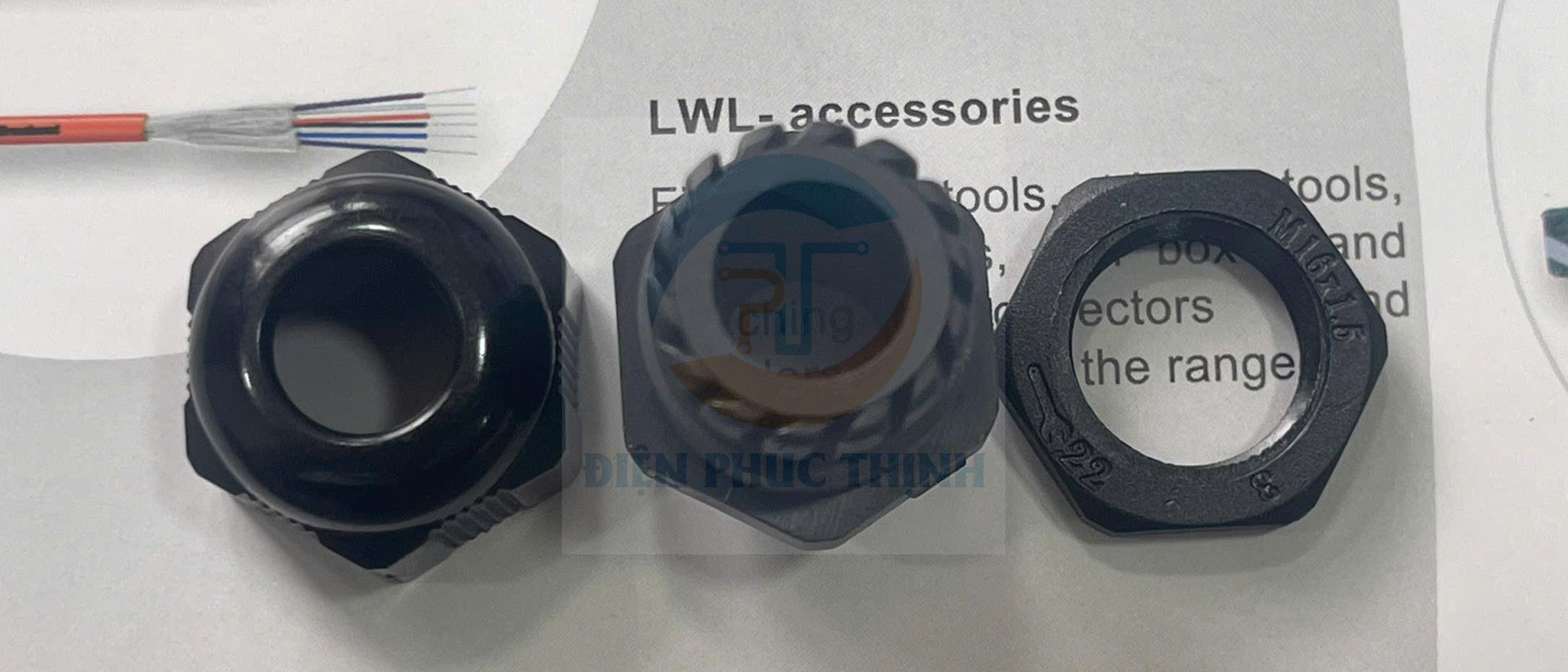 OMRB03-R / Ốc Siết Cáp Ortac Nhựa Màu Đen M16x1.5 Halogen Free Đạt Chuẩn VDE / EU