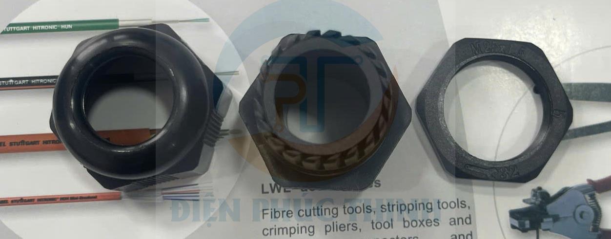 OMRB06-R / Ốc Siết Cáp Ortac Nhựa Màu Đen M25x1.5 Halogen Free Đạt Chuẩn VDE / EU