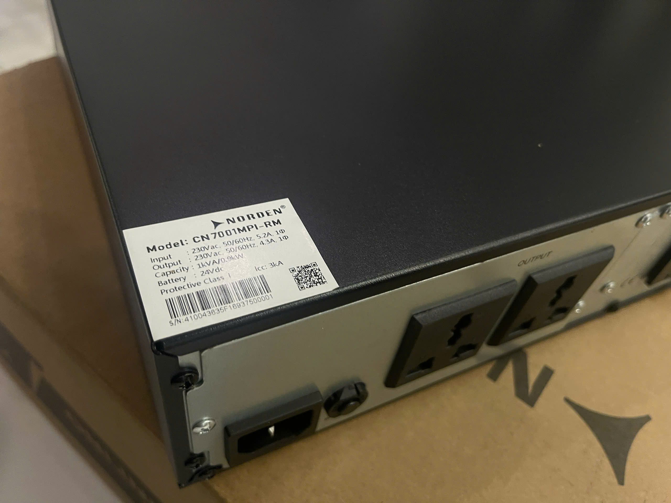 CN7001MPI-RM / Bộ Lưu Điện Trực Tuyến Gắn Giá Đỡ Norden Không Biến Áp Loại MAX-POWER 1kVA - Online Transformerless Rack Mount UPSS (MAX-POWER SERIES)