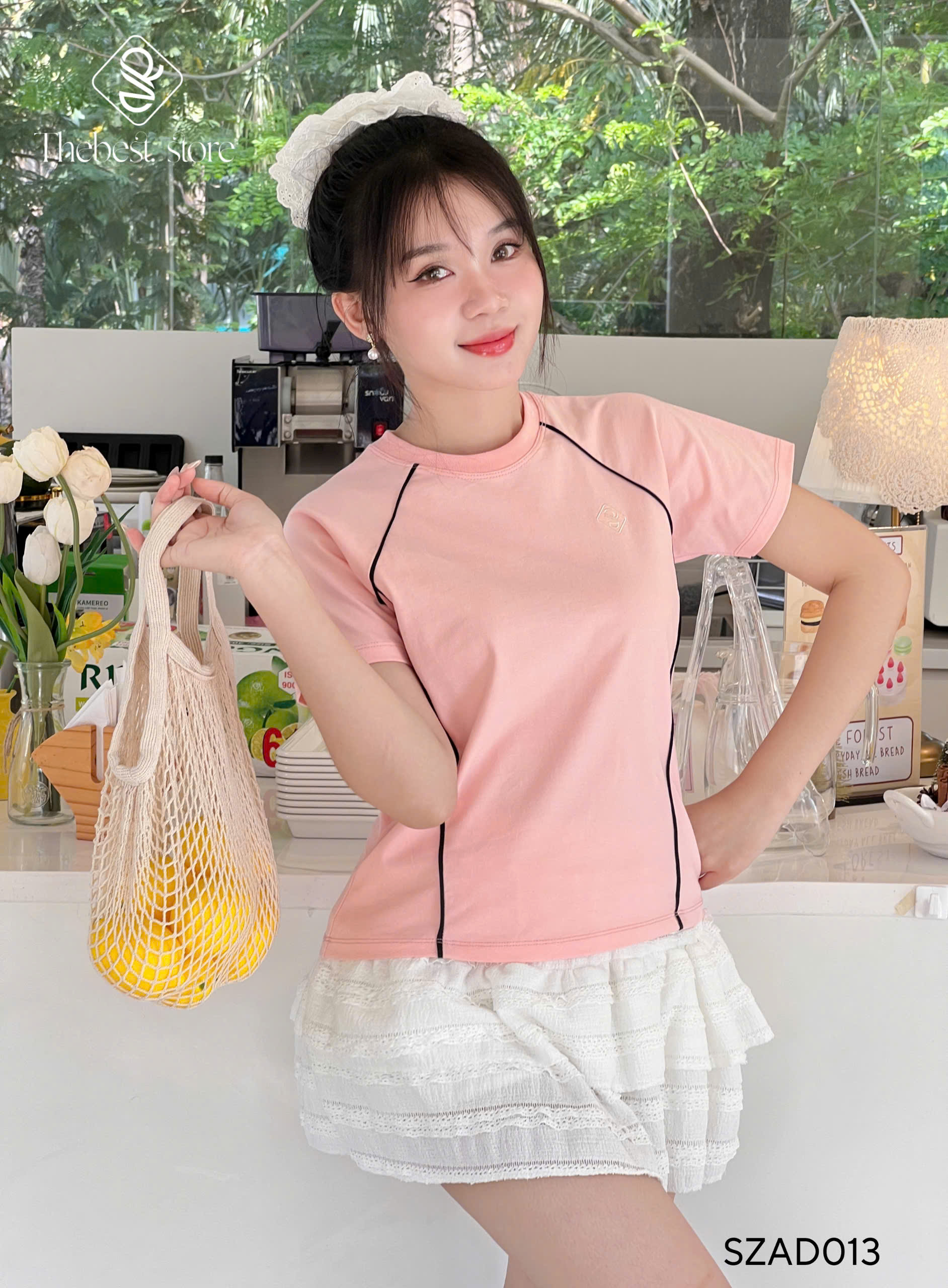 Áo BBT phối viền thêu logo SZAD013
