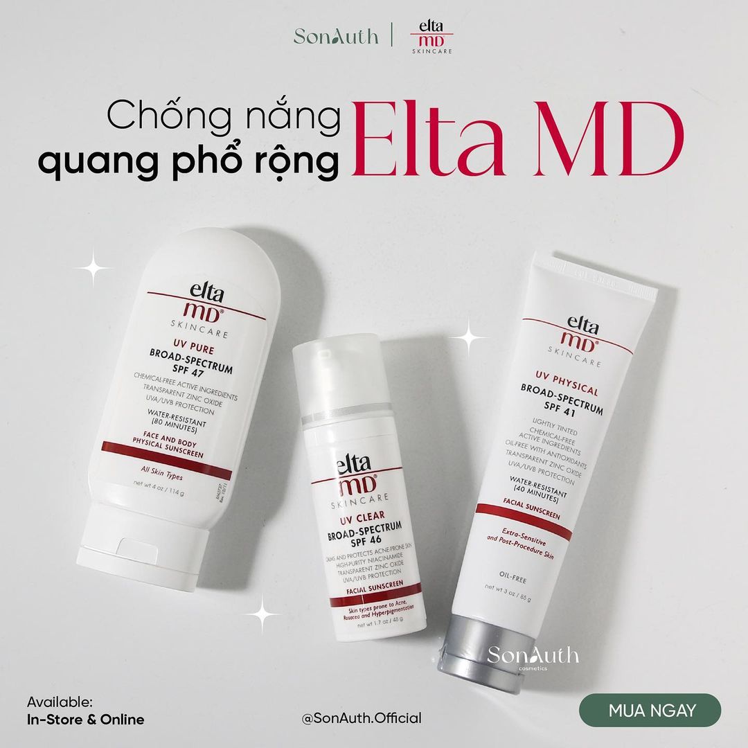 Bảo vệ da ngày nắng nóng với Kem chống nắng quang phổ rộng Elta MD Bảo vệ da ngày nắng nóng với Kem chống nắng quang phổ rộng Elta MD