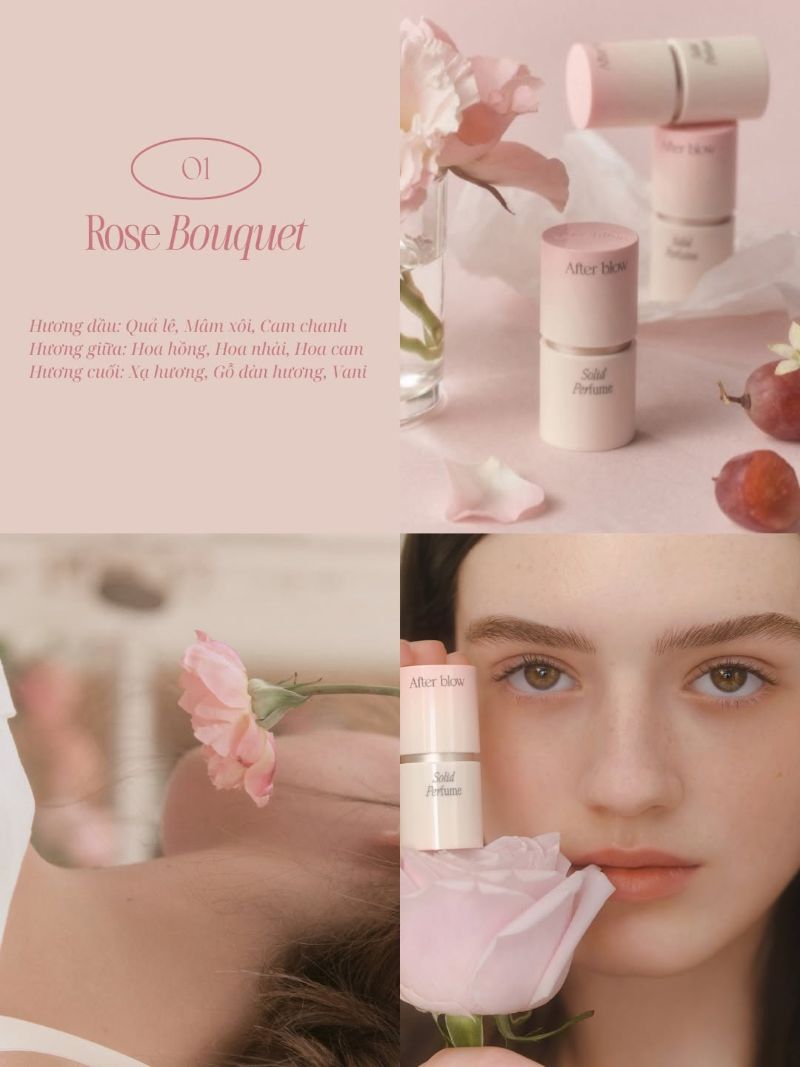 Nước hoa sáp khô After blow Solid Perfume - 01 Rose Bouquet