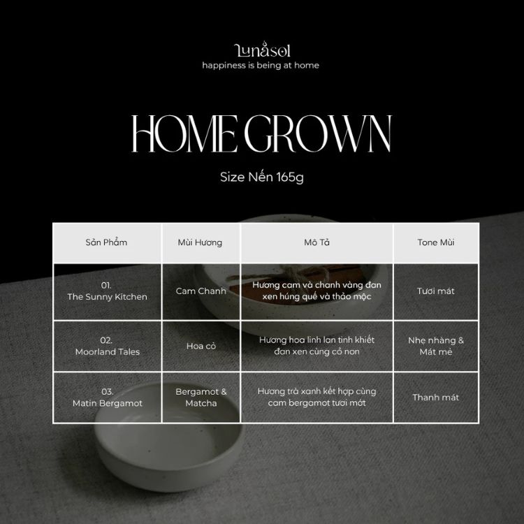 Nến Thơm Lunasol Candle 100g HomeGrown Collection