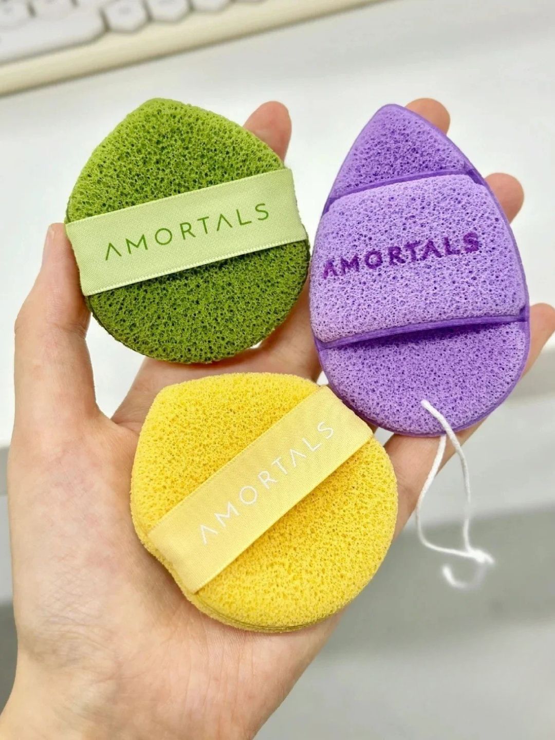 Bông Mút Rửa Mặt Amortals Wash To Smile Face Washing Puff
