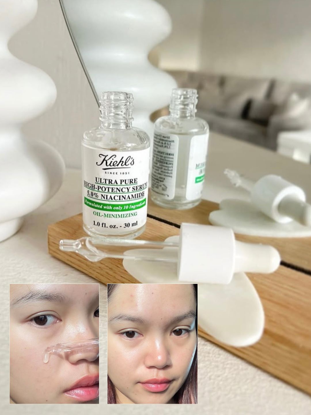 Tinh Chất Kiềm Dầu Kiehl's Ultra Pure Serum 5% Niacinamide 30ml
