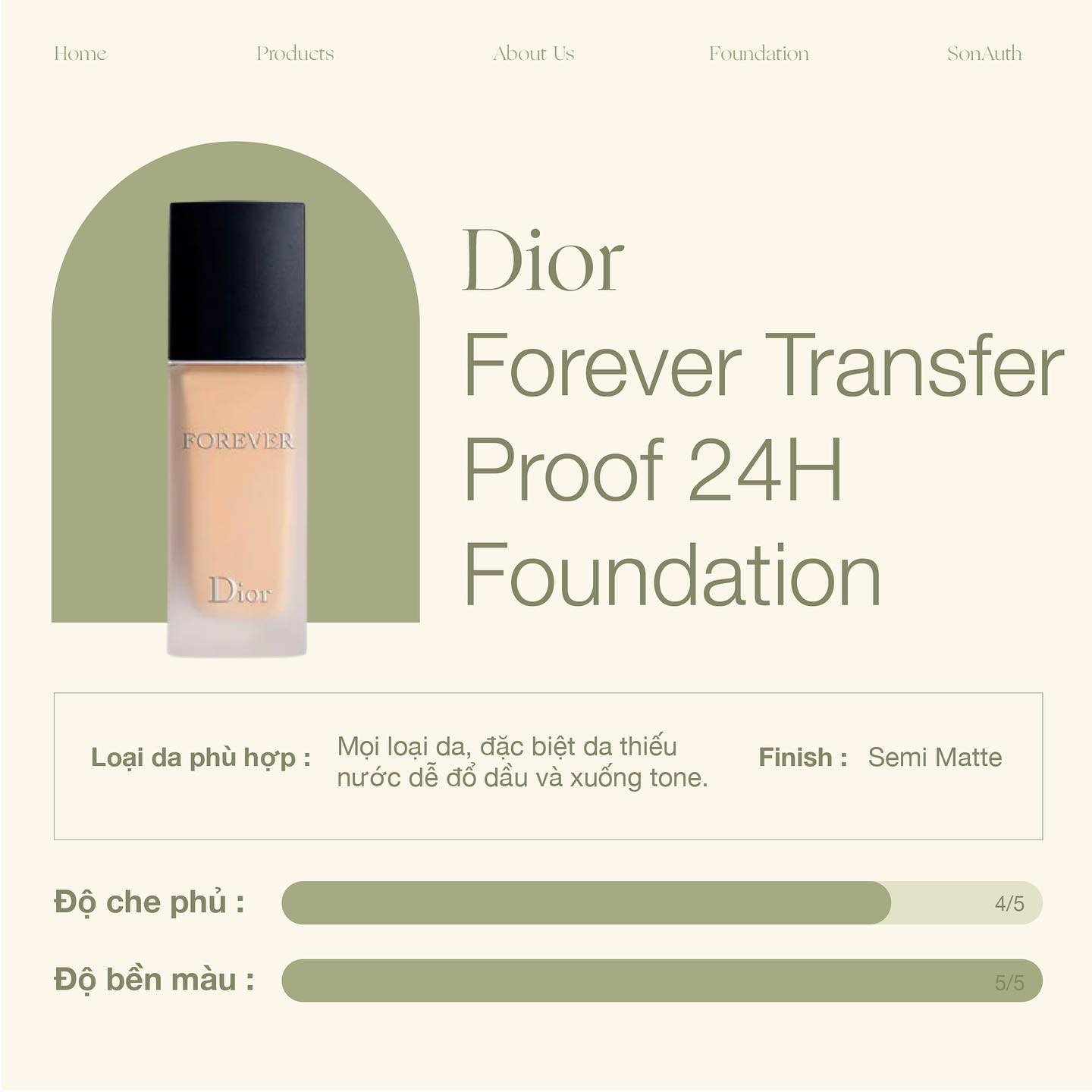 Kem Nền Dior Forever Skin Glow 24H Wear Radiant Foundation 30ml