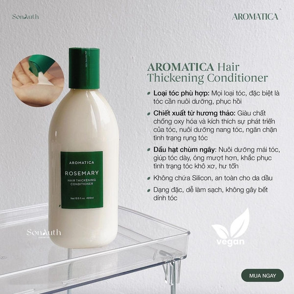 Bộ Dầu Gội Xả Aromatica Rosemary