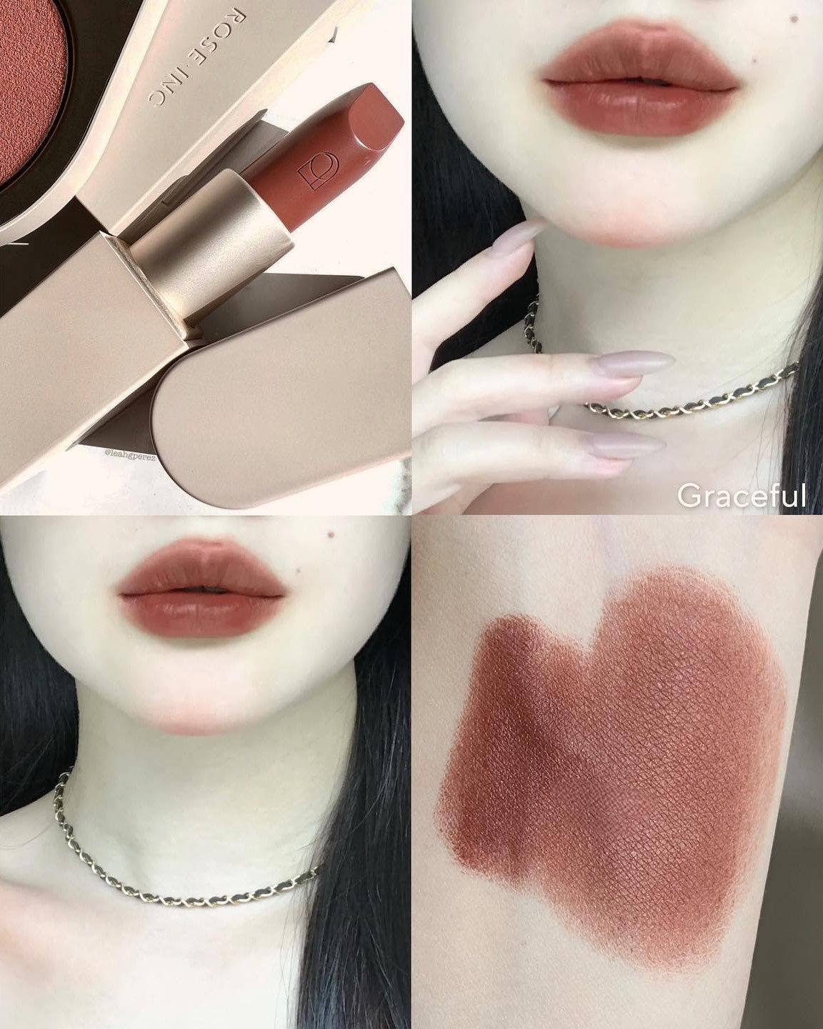 Son Thỏi Thuần Chay Rose Inc Satin Lip Color 4g