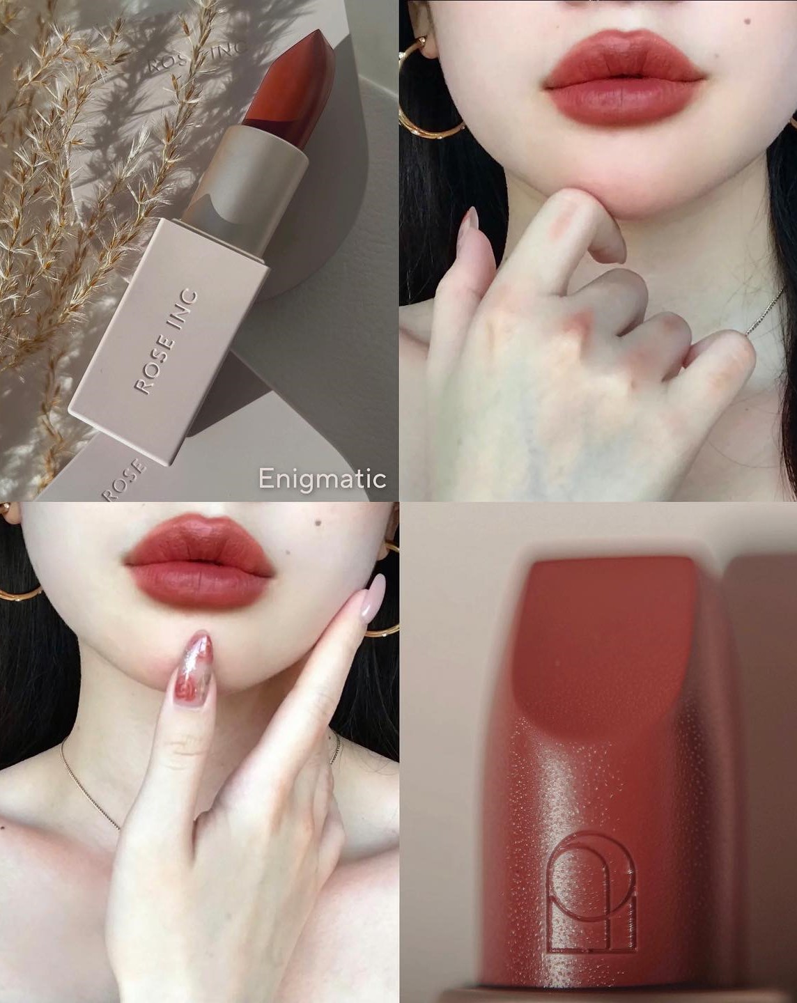 Son Thỏi Thuần Chay Rose Inc Satin Lip Color 4g