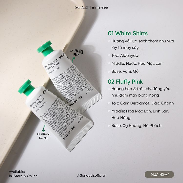 Kem Dưỡng Tay Innisfree My Perfumed Hand Cream 30ml