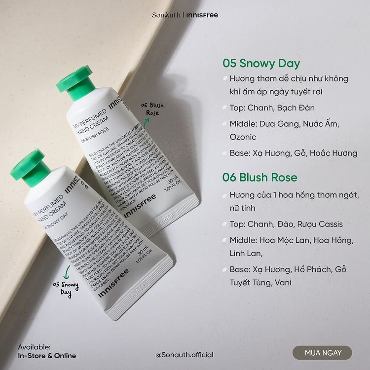 Kem Dưỡng Tay Innisfree My Perfumed Hand Cream 30ml