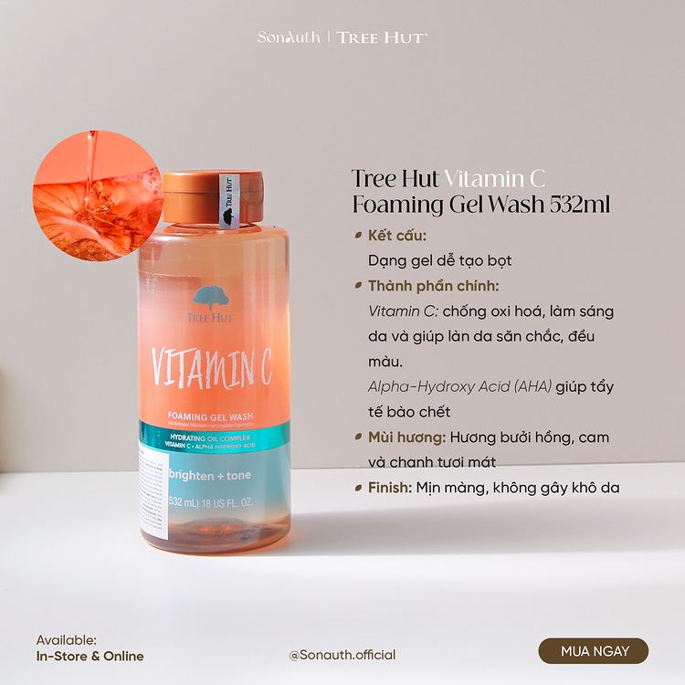 Gel TắmTree Hut Foaming Gel Wash 532ml (NK)