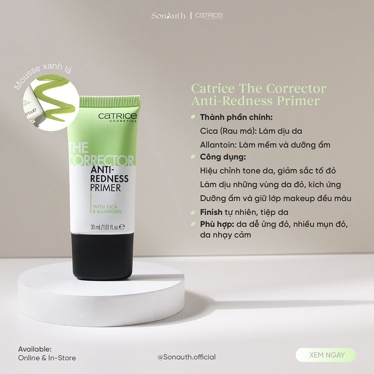 Kem Lót Catrice The Corrector Anti Redness Primer (NK)
