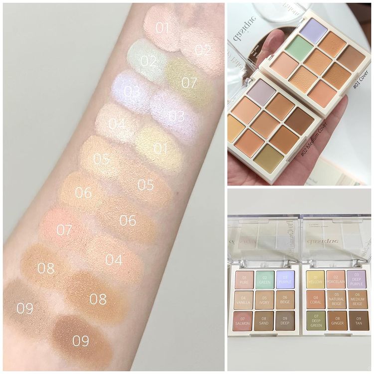 Bảng Che Khuyết Điểm Dasique Concealer Palette 9 Colors 9g