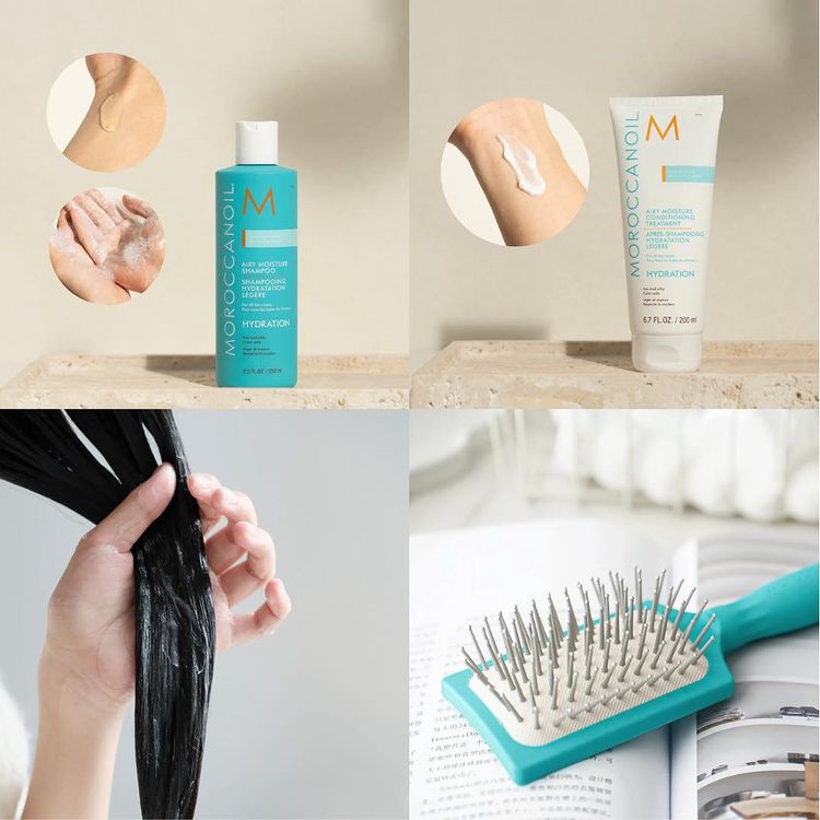 Dầu Gội, Xả Moroccanoil Airy Moisture 500ml