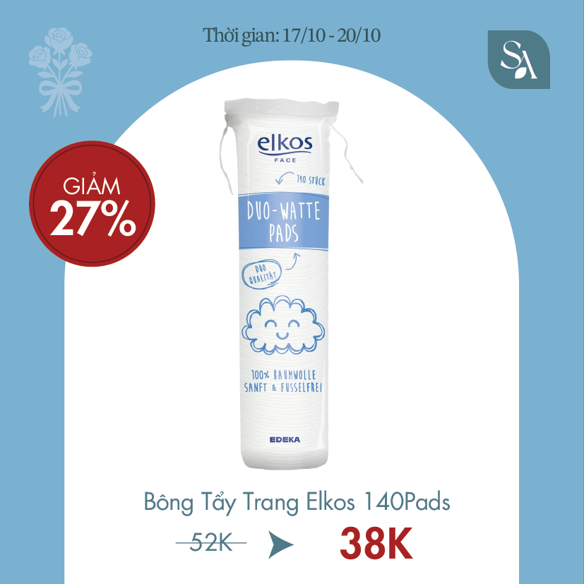 Bông Tẩy Trang Elkos (140 pad)