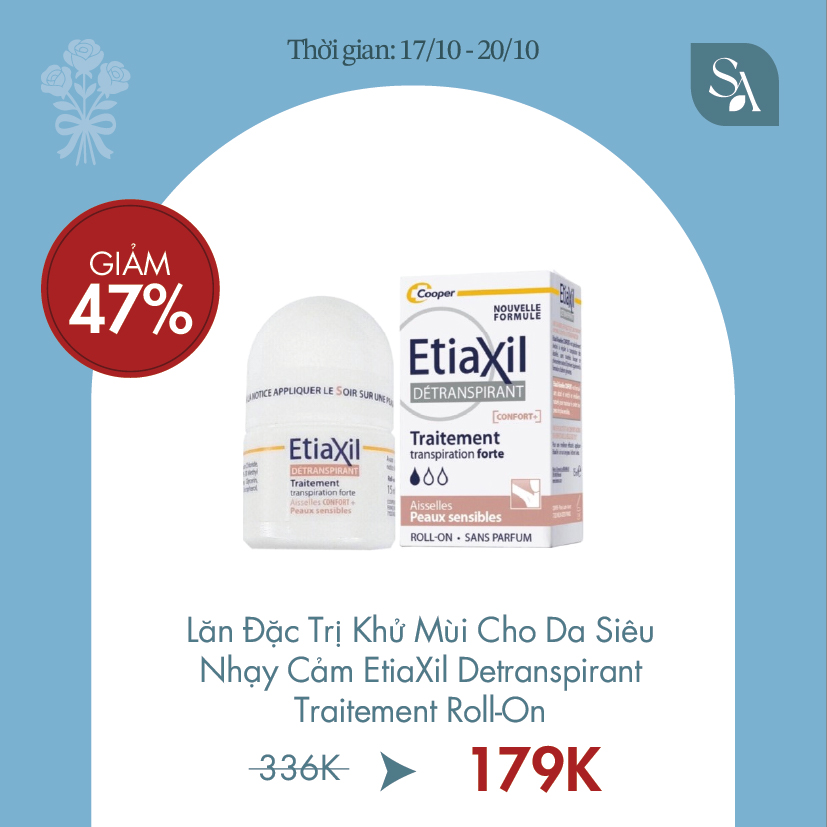 Lăn Khử Mùi EtiaXil Detranspirant Traitement Roll-On