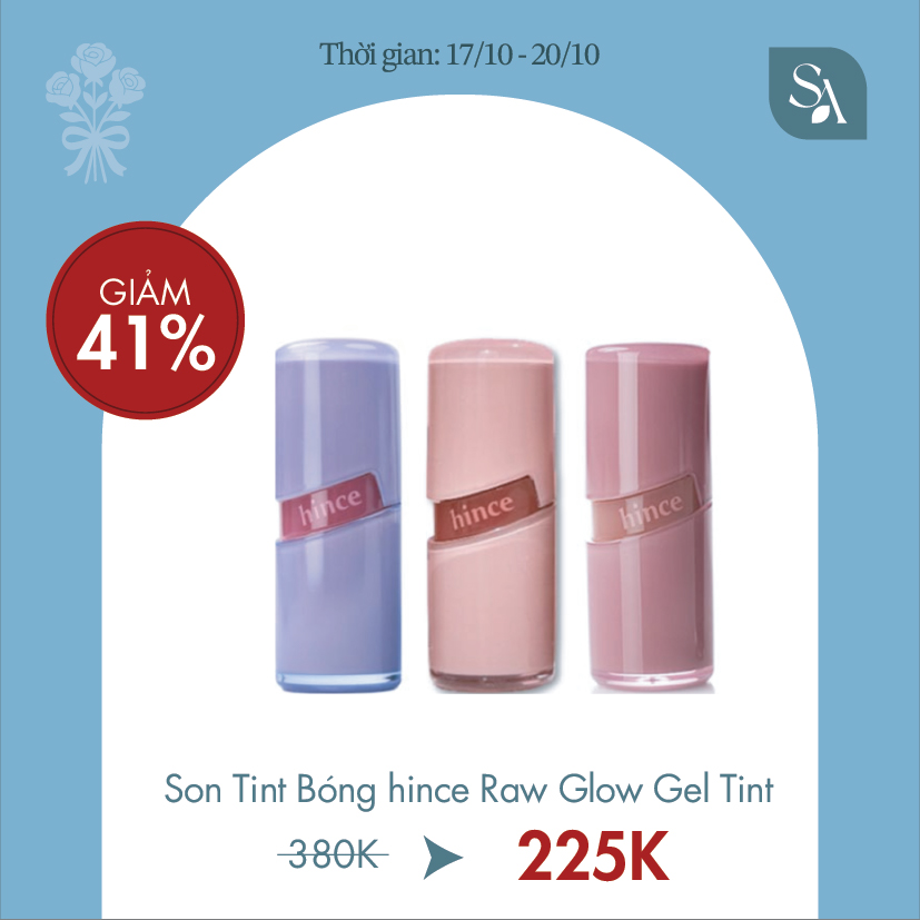 Son Gel Bóng hince Raw Glow Gel Tint 4ml