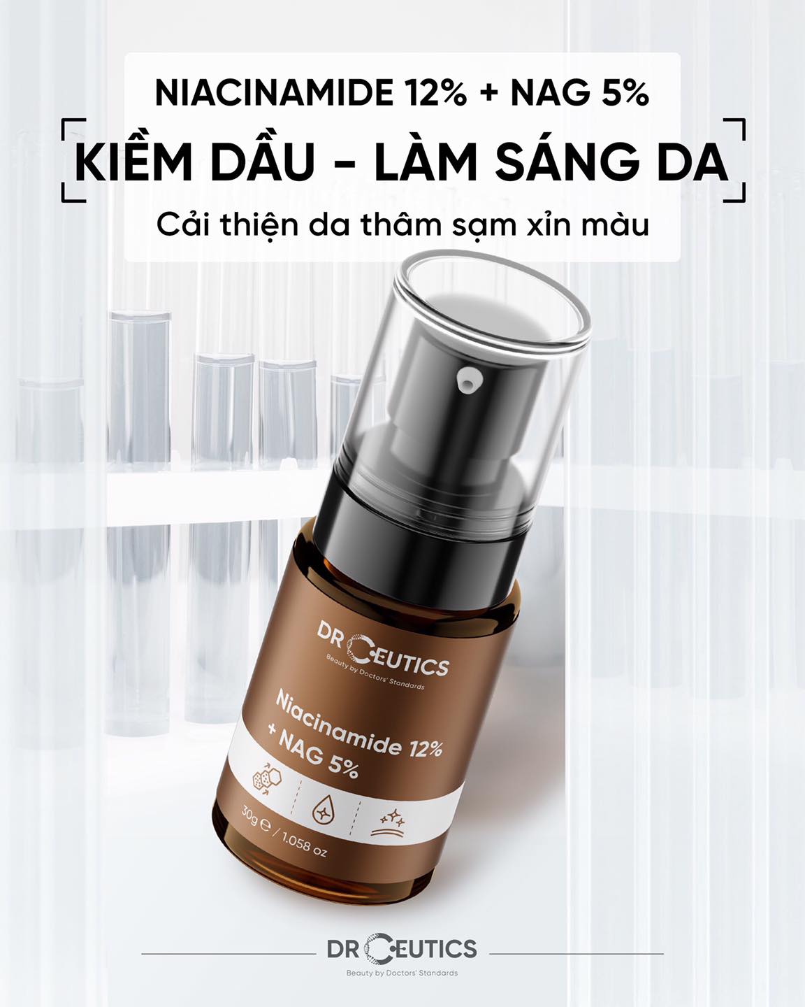 Tinh Chất DrCeutics B3 Niacinamide 12%+ NAG 5% 30g