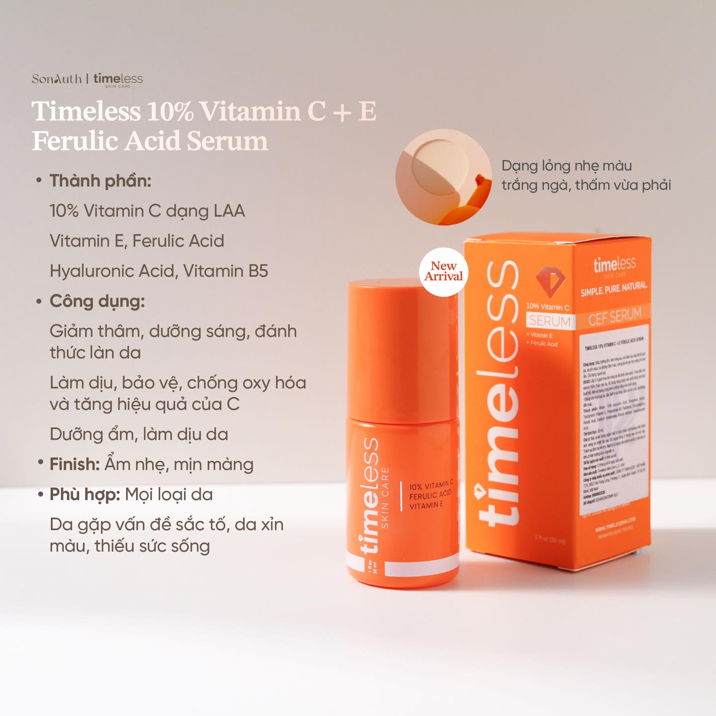 Tinh Chất Timeless Vitamin C Serum 30ml (NK)