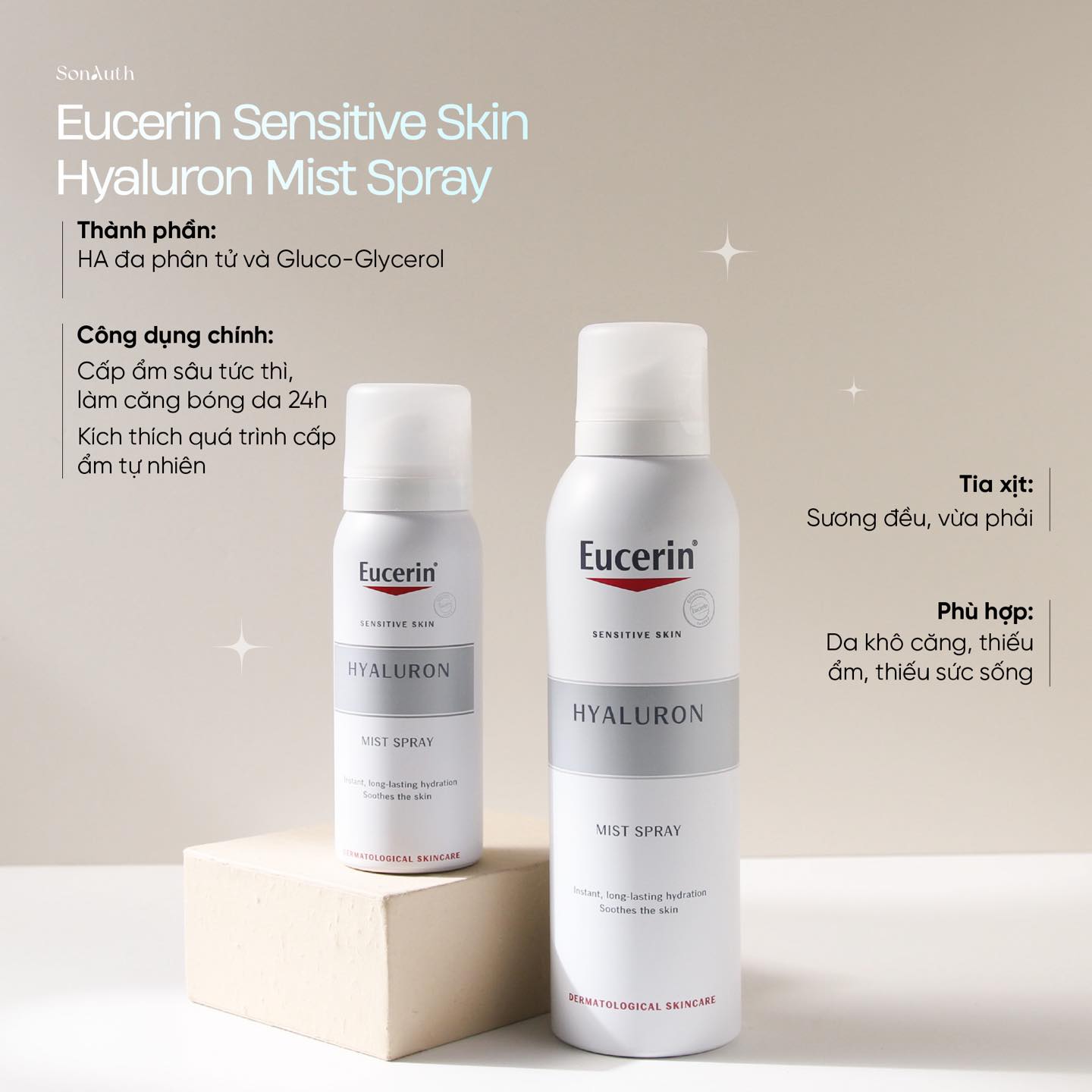 Xịt Khoáng Eucerin Sensitive Skin Hyaluron Mist Spray