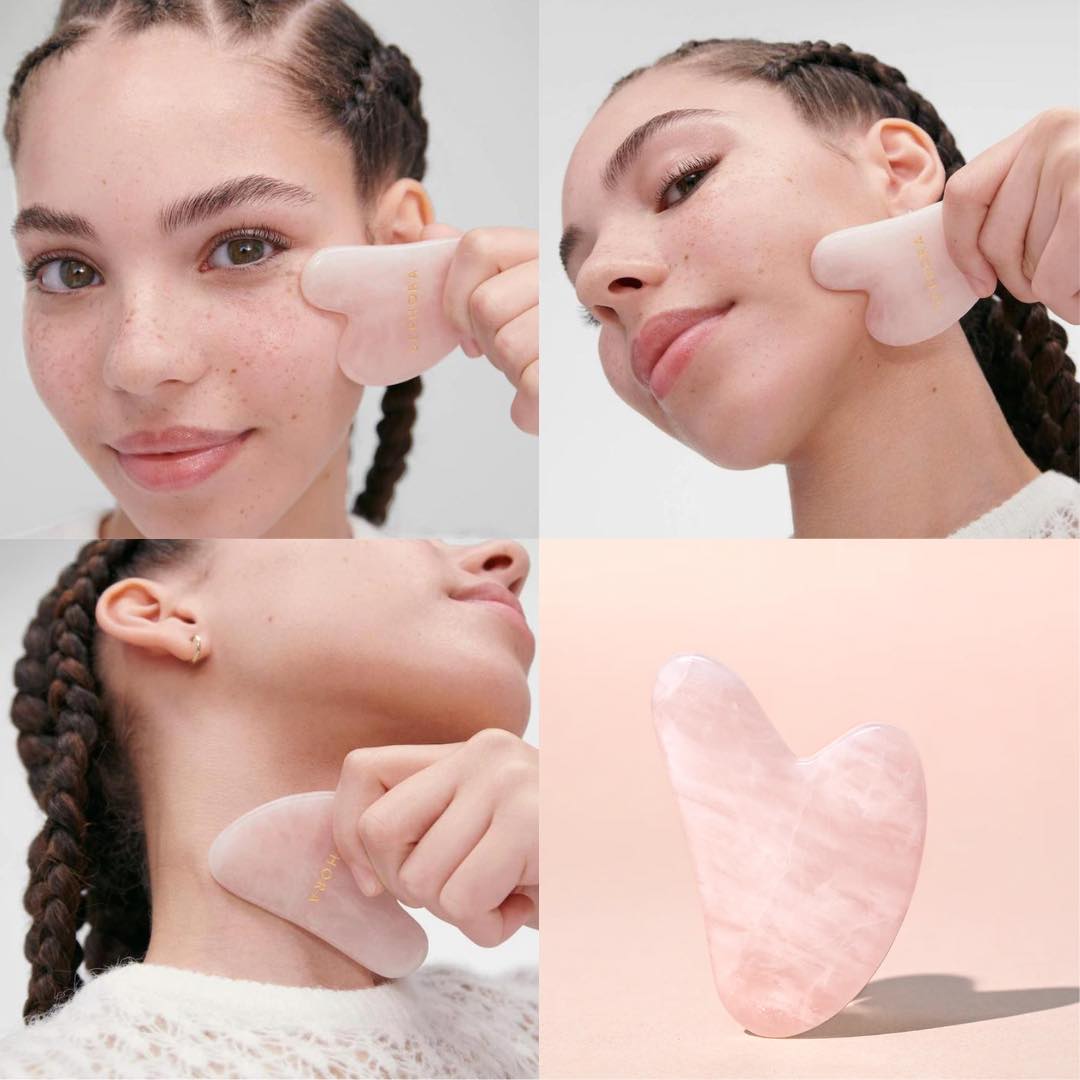 Đá Mát-xa Sephora Gua Sha Quartz Rose