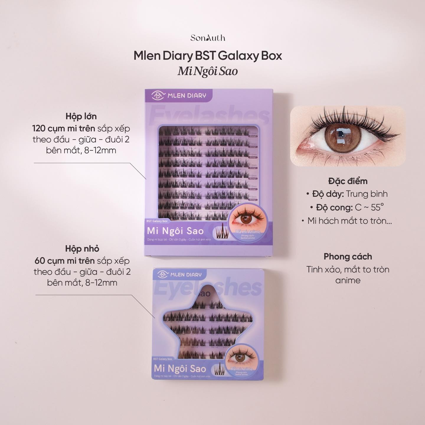 Mi Giả Mlen Diary BST Galaxy Box Mi Ngôi Sao