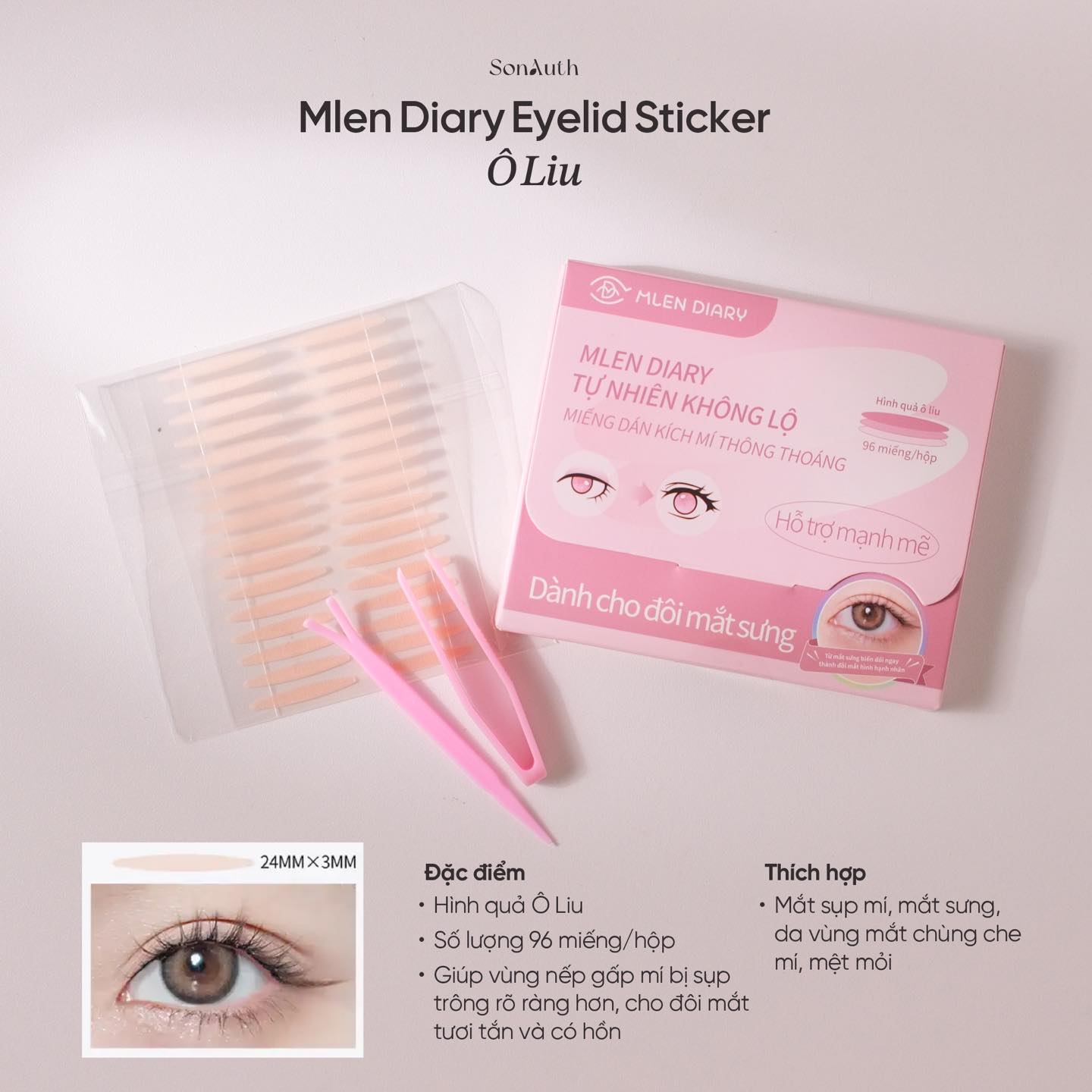 Miếng Dán Kích Mí Mlen Diary Eyelid Sticker