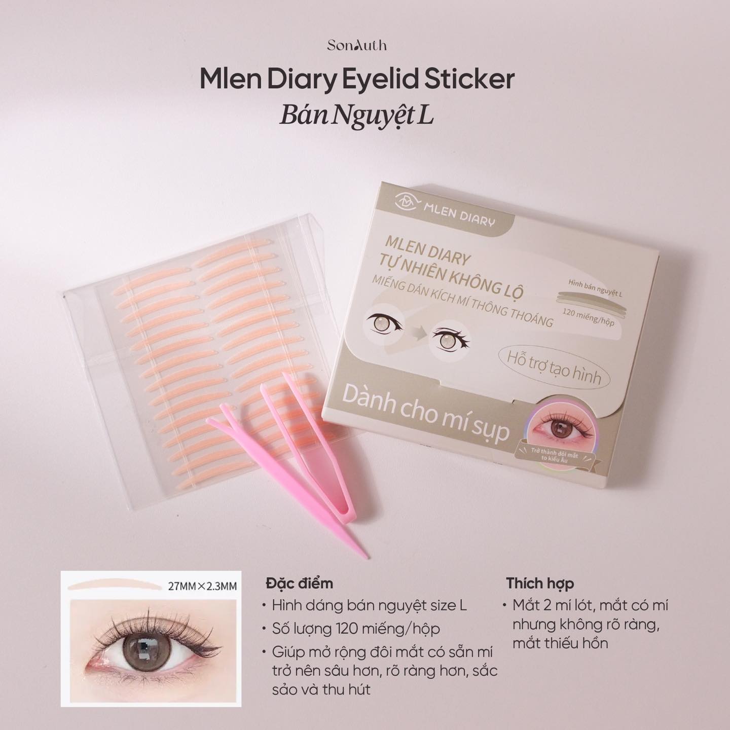 Miếng Dán Kích Mí Mlen Diary Eyelid Sticker