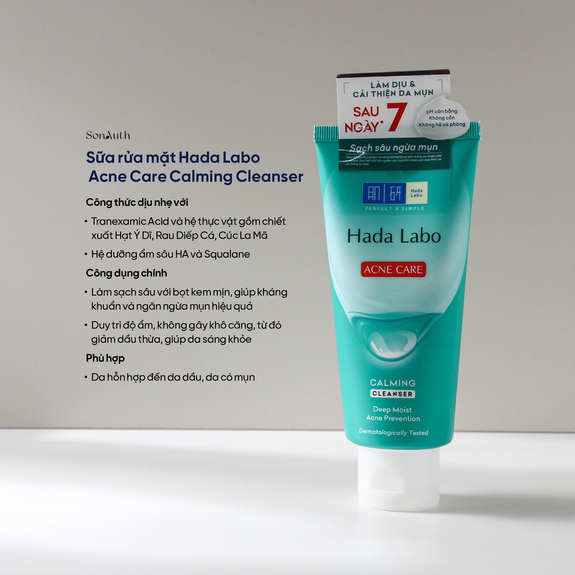 Sữa Rửa Mặt Hada Labo Acne Care Calming Cleanser 80g