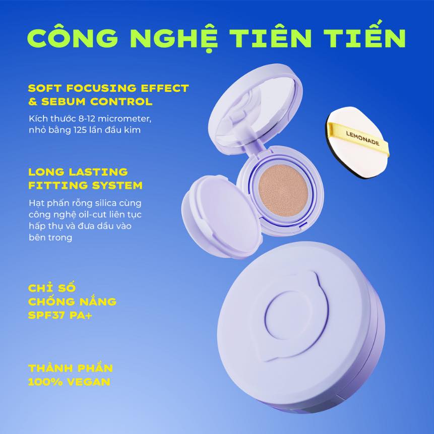 Phấn Nước Lemonade SuperMatte No Makeup Cushion 15g