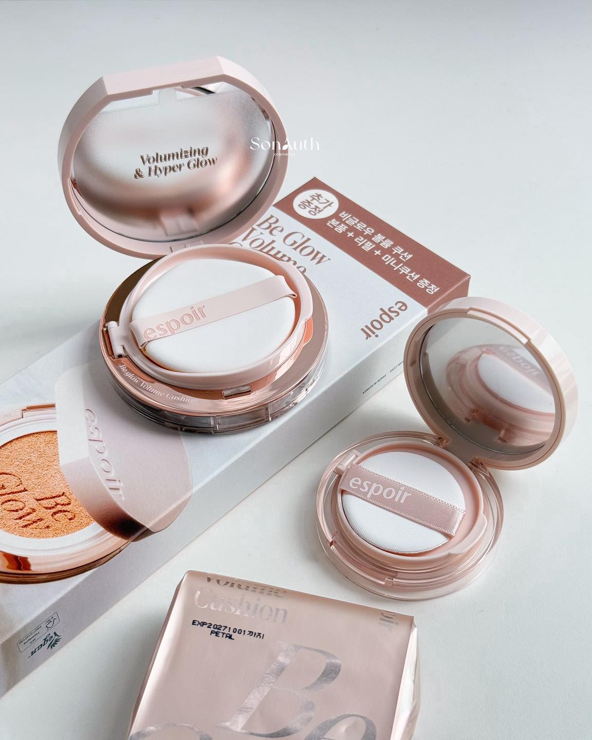 Bộ Phấn Nước Espoir Be Glow Volume SPF42 + Mini Cushion Set
