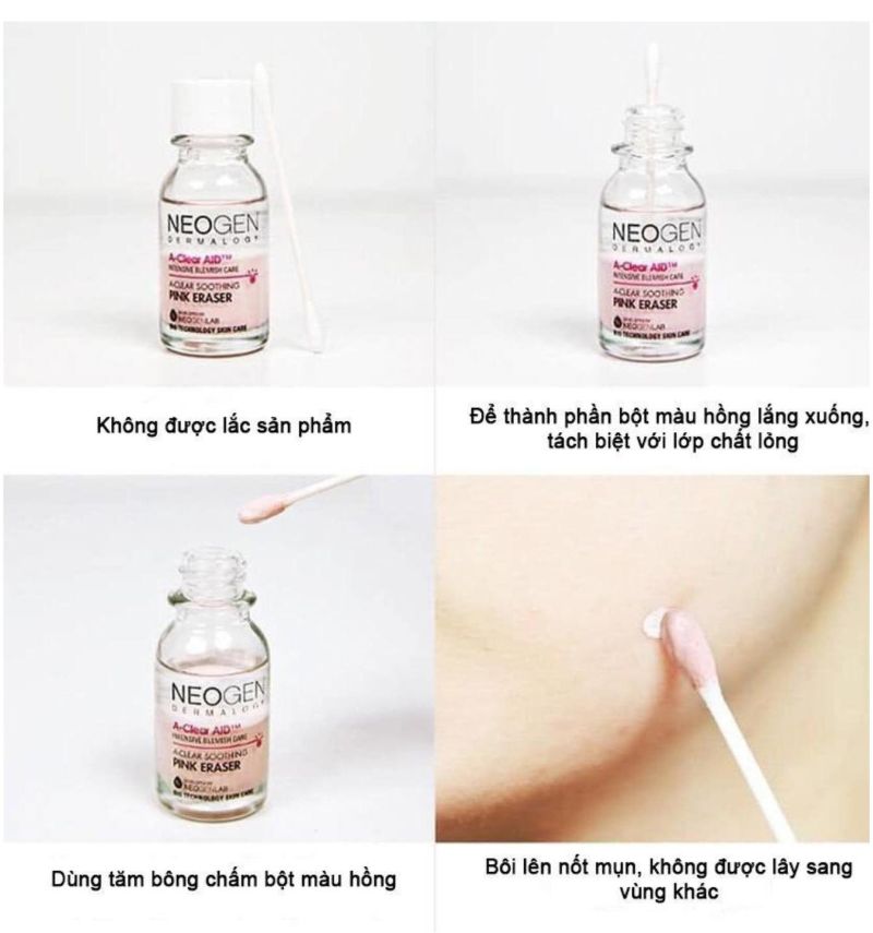Chấm Mụn 2 Lớp Neogen A-Clear Soothing Pink Eraser 15ml