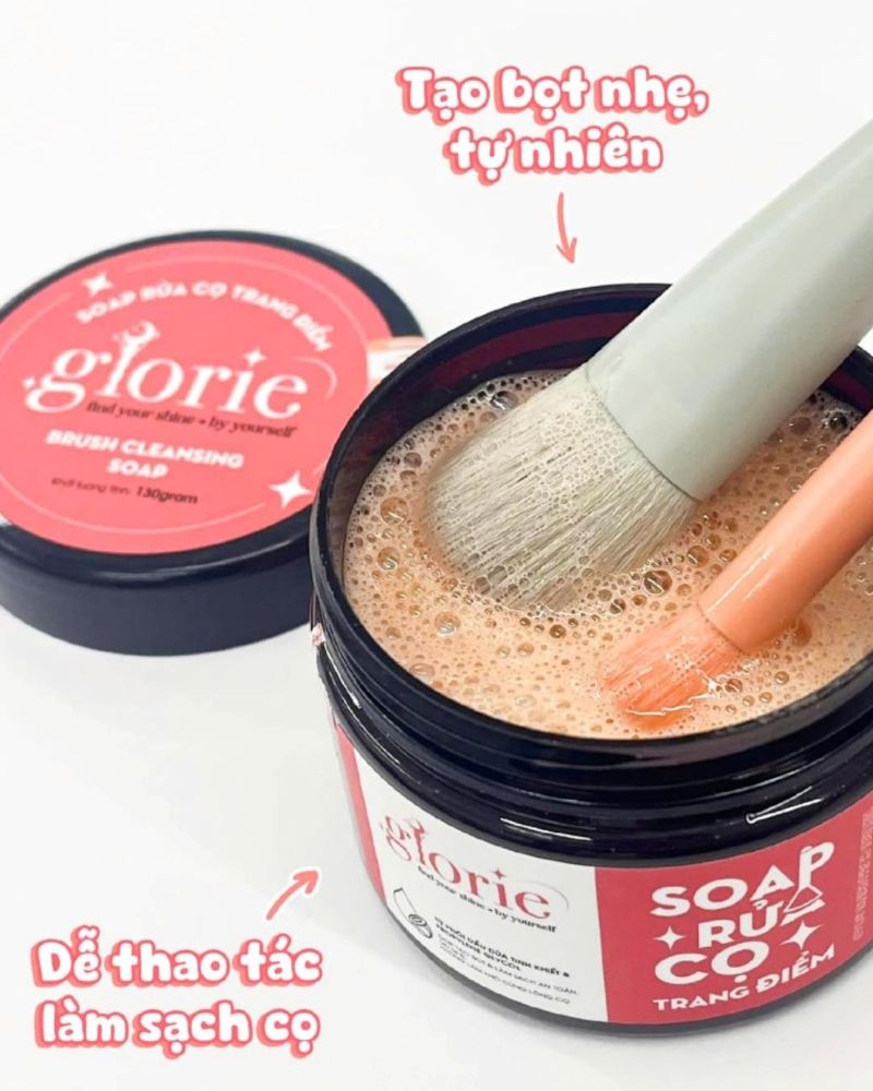 Soap Rửa Cọ Trang Điểm Glorie Brush Cleansing Soap 130g
