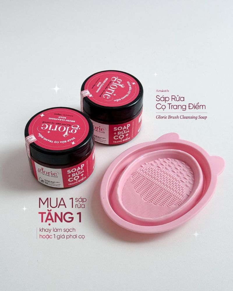 Soap Rửa Cọ Trang Điểm Glorie Brush Cleansing Soap 130g