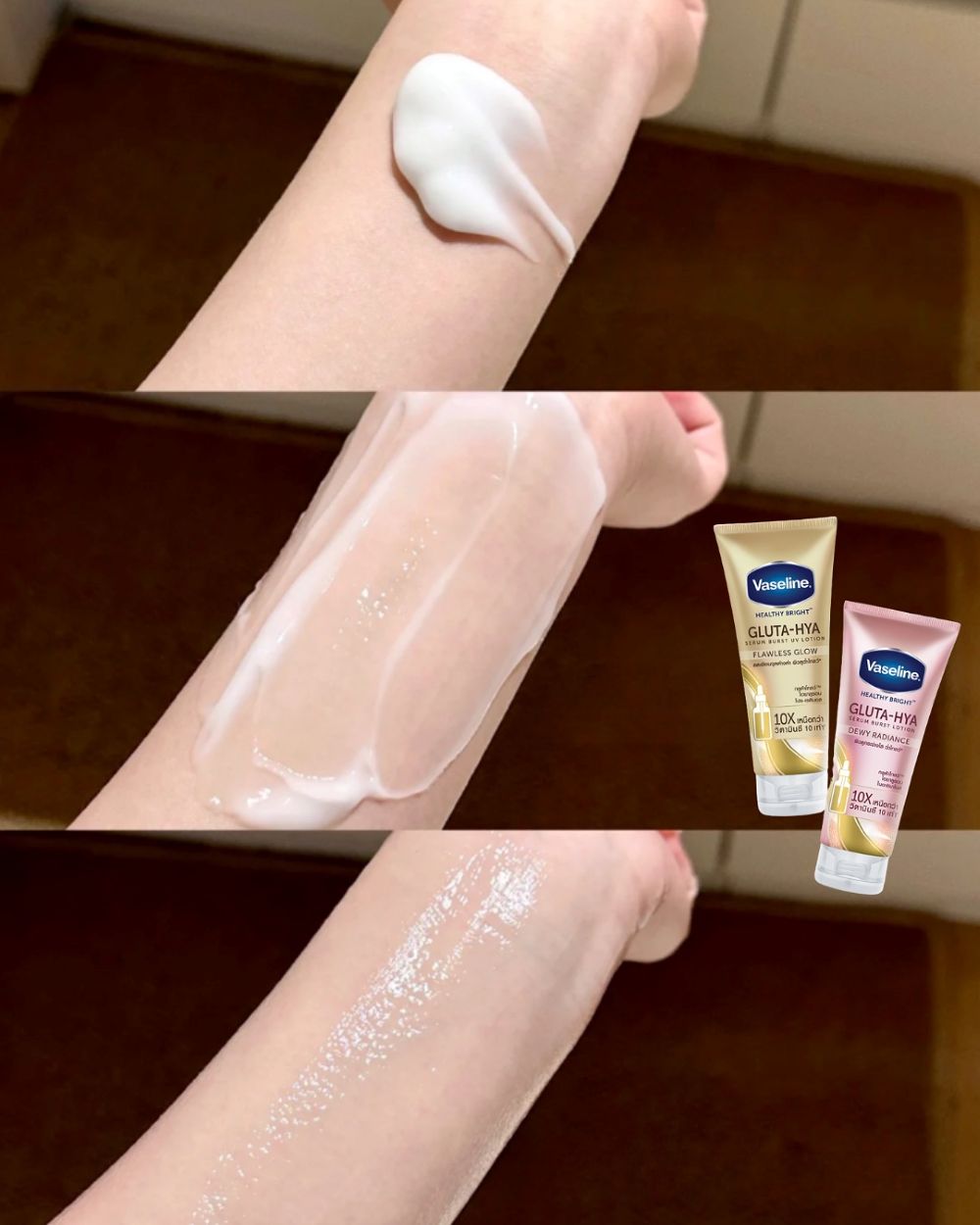 Dưỡng Thể Sáng Da Vaseline Healthy Bright Gluta-Hya 10X Serum Burst Lotion 330ml