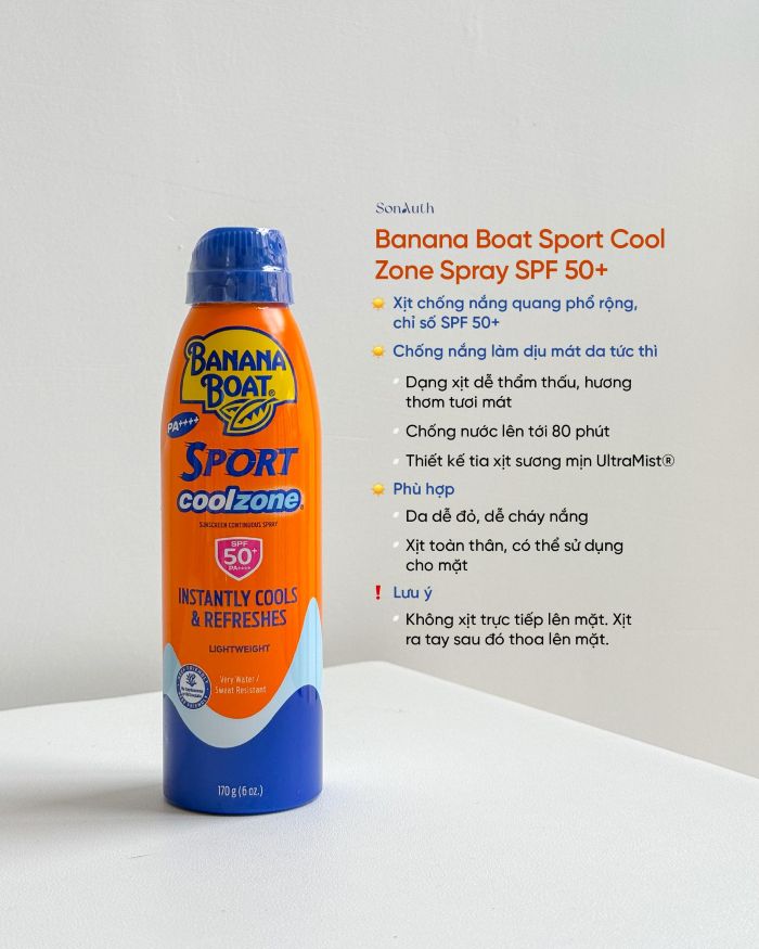 Xịt Chống Nắng Banana Boat Sport Suncreen Spray 170g