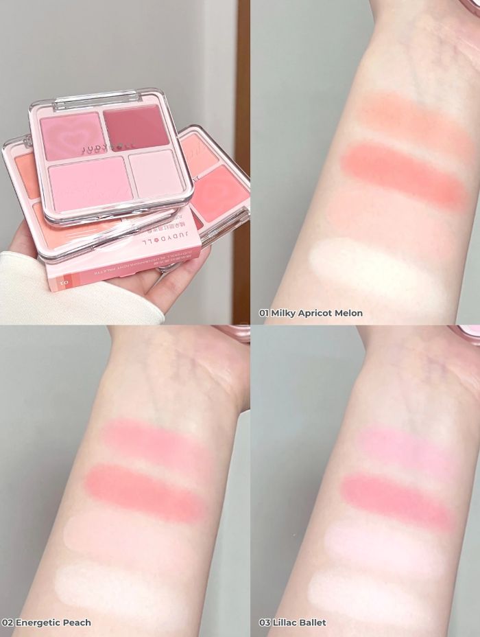 Bảng Má Hồng Và Bắt Sáng Judydoll Blush & Highlight Palette 9g