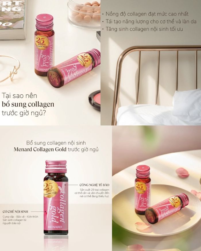 Thực Phẩm Bổ Sung Collagen Nội Sinh Menard Collagen Gold (10×30ml)