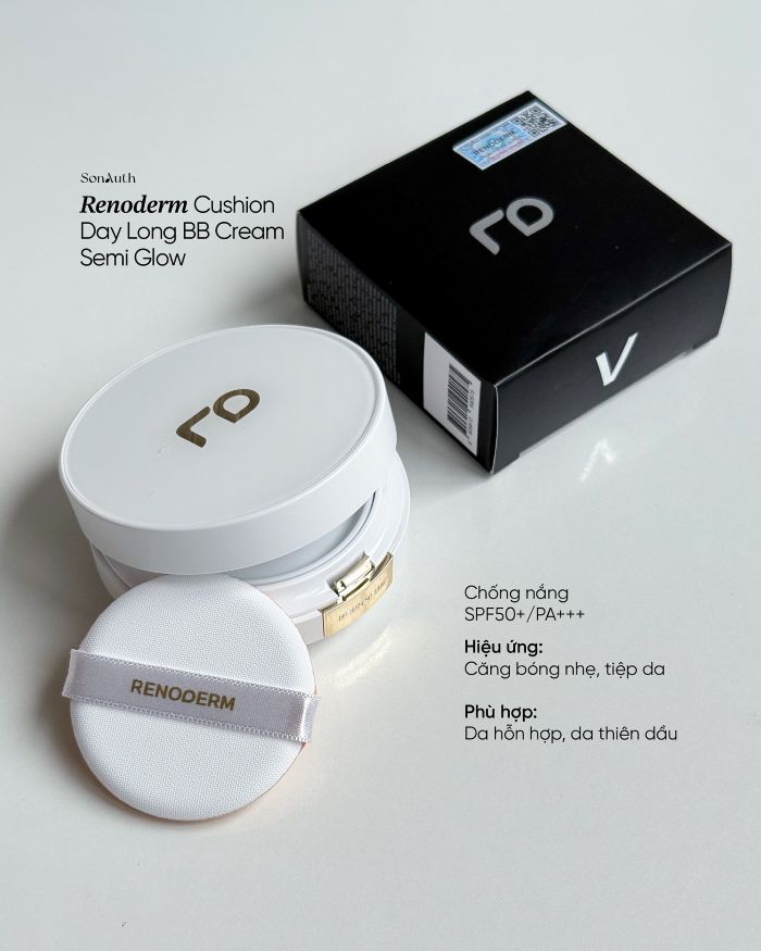 Phấn Nước Tiệp Da Renoderm Day Long BB Cream Semi Glow 15g