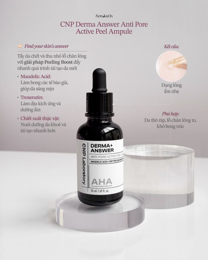 Tinh Chất Cải Thiện Lỗ Chân Lông CNP Derma Answer Anti Pore Active Peel Ampule 50ml
