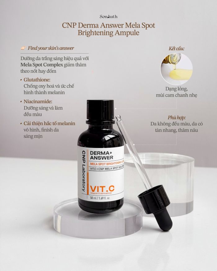 Tinh Chất Dưỡng Sáng CNP Derma Answer Mela Spot Brightening Ampule 50ml