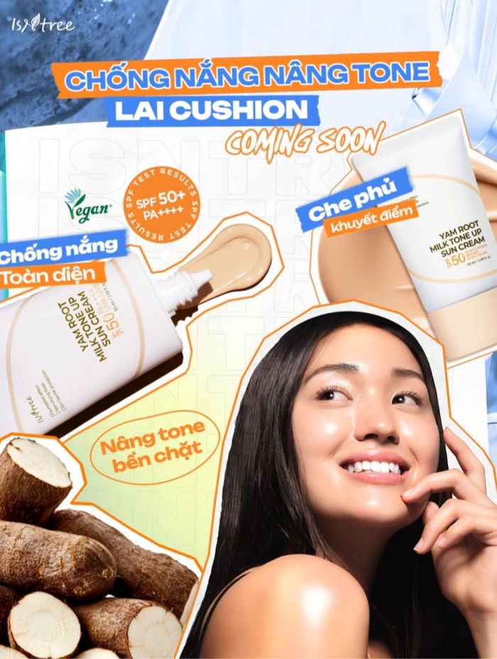 Kem Chống Nắng Nâng Tông Isntree Yam Root Milk Tone Up Sun Cream 50ml