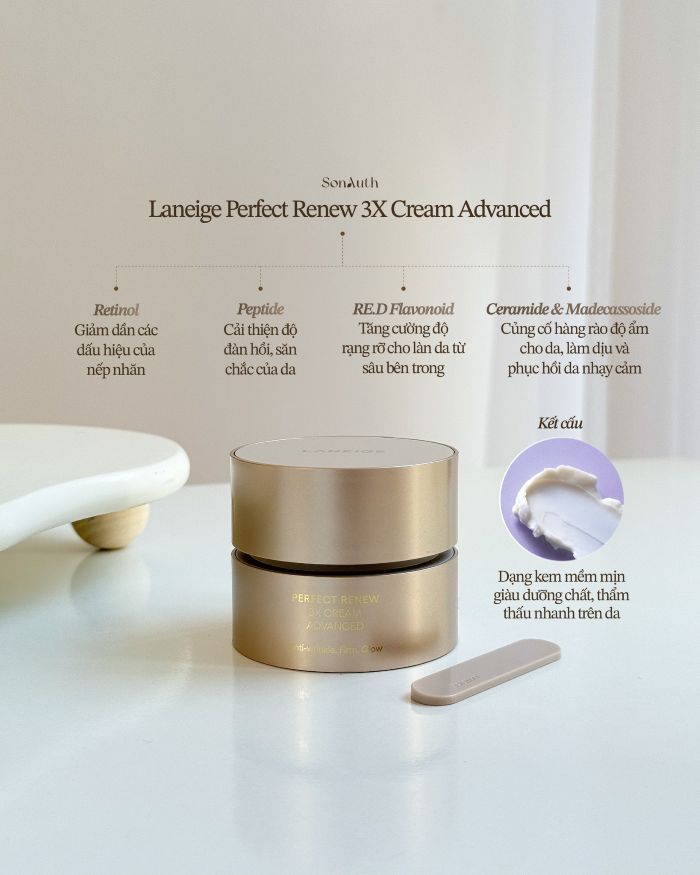 Kem Dưỡng Chống Lão Hóa Laneige Perfect Renew 3X Cream Advanced 50ml