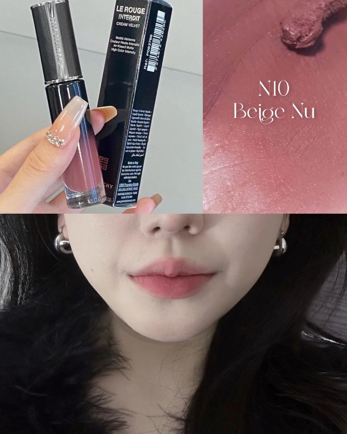 Son Kem Nhung Mịn Givenchy Le Rouge Interdit Cream Velvet 6,5ml