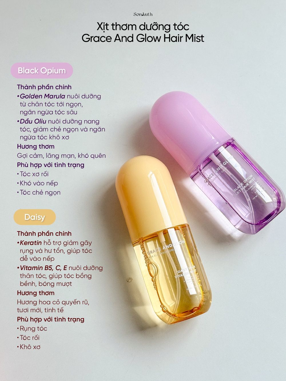 Xịt Thơm Tóc Grace And Glow Hair Mist 100ml