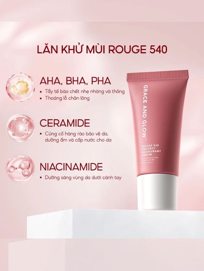 Lăn Khử Mùi Grace And Glow Deodorant Serum 50ml